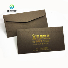 Custom Fancy Brown Paper Invitation Card Promotion Envelope